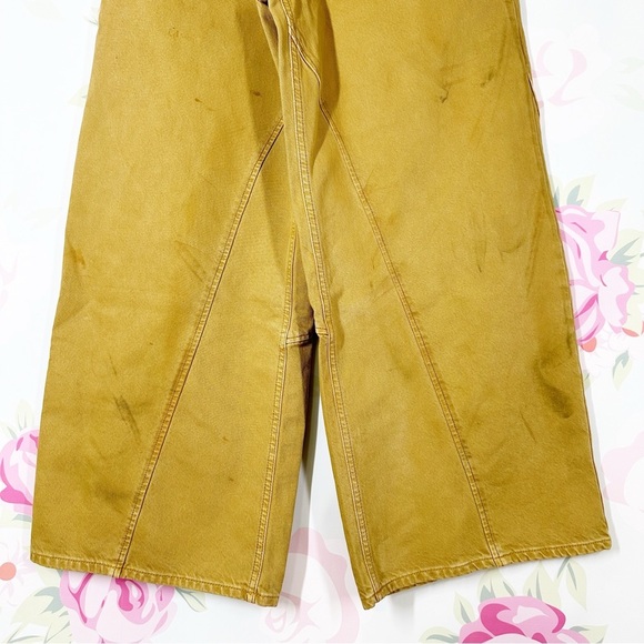NEW Free People We The Free Chill Vibes Dropped Wide Leg Khaki Scout Jeans 26 - Picture 7 of 14
